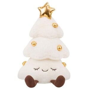 Greenhouse by Russ 12 in Christmas‎ Tree Fuzzy Gold/Cream Plush NWT